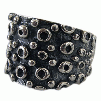 Ring, Silber, geschwärzt
