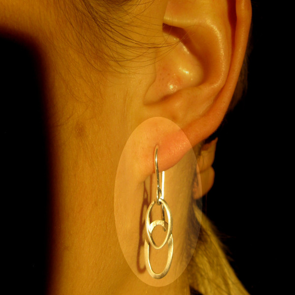 Designohrhänger in Silber