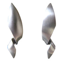 gedrehter Silberohrstecker, feinmatt gedrehter Silberohrstecker, feinmatt