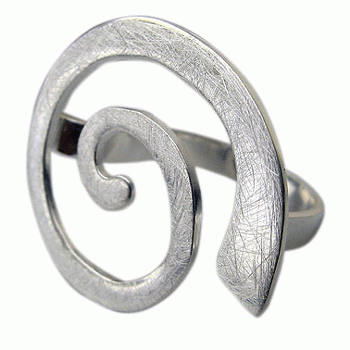 Spiralring, Silber,icematt