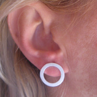 Silberohrstecker , eismatt Silberohrstecker , eismatt