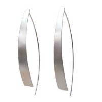 geschwungener Ohrhänger, Silber geschwungener Ohrhänger, Silber