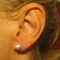 Kugelohrstecker, icematt, Silber Kugelohrstecker, icematt, Silber