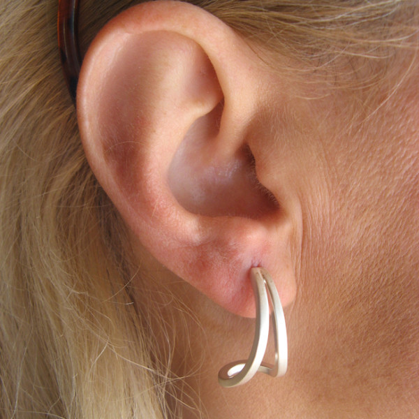 Ohrstecker, Silber, feinmatt
