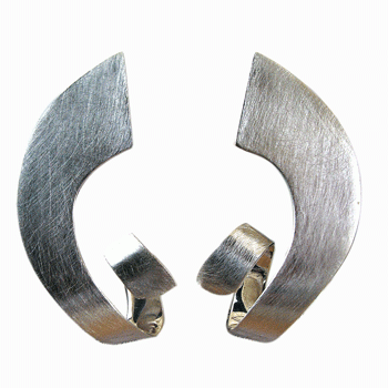 Designohrstecker, Silber,icematt