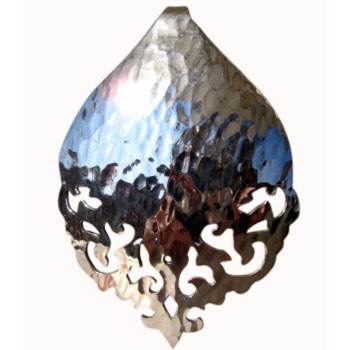 Hänger,Silber, gehämmert ca.: 45 x 65 mm