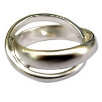 massiver Silberring, feinmatt massiver Silberring, feinmatt