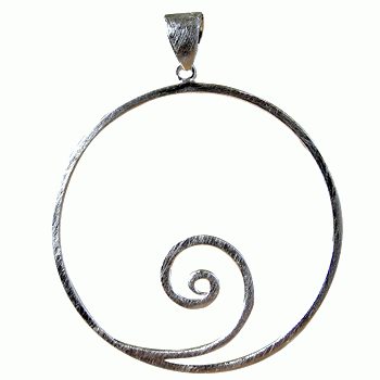 Silberhänger mit Spirale