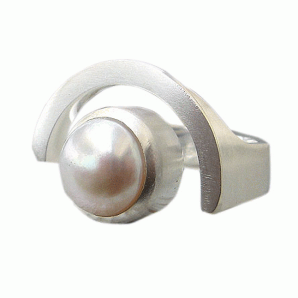 R 675 Silberring mit Perle