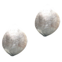 floraler Silberohrstecker, icematt floraler Silberohrstecker, icematt