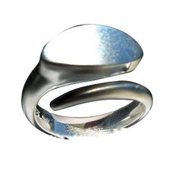 offener Ring, Silber, feinmatt