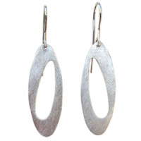 Moderne Ohrhänger , Silber eismatt Moderne Ohrhänger , Silber eismatt