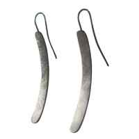 Silberohrhänger,icematt, gewölbt Silberohrhänger,icematt, gewölbt