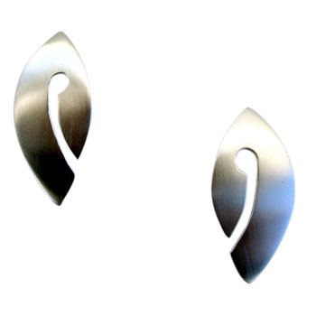 Ohrstecker, Silber,feinmatt